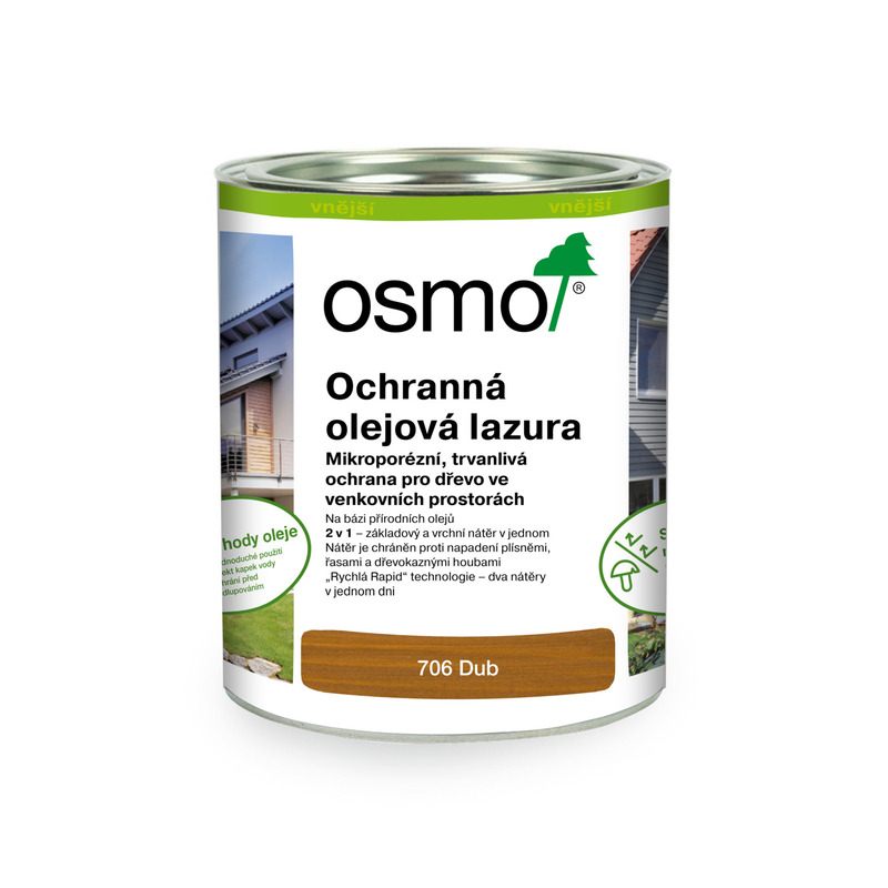 706 Ochranná olejová lazura, Dub 0,75 l